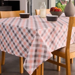 Τραπεζομάντηλο Multi Line Quadri Peach Cokitex (140x140) 1Τεμ