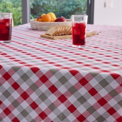 Τραπεζομάντηλο Multi Line Quadri Red Cokitex (140x140) 1Τεμ