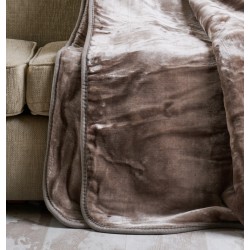 Κουβέρτα Βελουτέ Υπέρδιπλη Silk Touch Brown Velour Cokitex (220x240) 1Τεμ