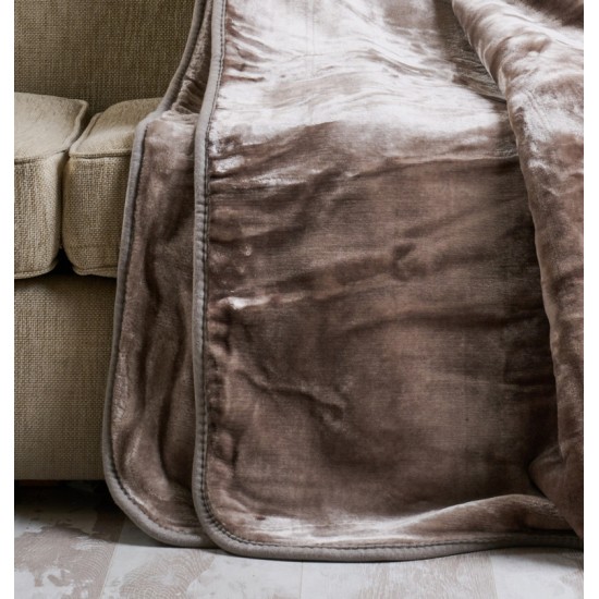 Κουβέρτα Βελουτέ Υπέρδιπλη Silk Touch Brown Velour Cokitex (220x240) 1Τεμ