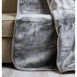Κουβέρτα Βελουτέ Υπέρδιπλη Silk Touch Grey Velour Cokitex (220x240) 1Τεμ