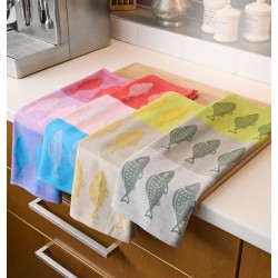 Ποτηρόπανα Σετ Pike Fish Cotton Cokitex (50x70) 6Τεμ