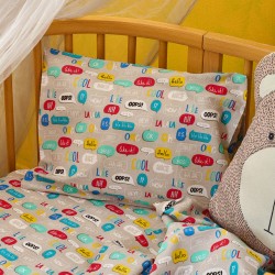 Σεντόνια Βρεφικά Κούνιας Σετ Baby Text Cotton Cokitex (120x160) 3Τεμ