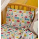 Σεντόνια Βρεφικά Κούνιας Σετ Baby Text Cotton Cokitex (120x160) 3Τεμ
