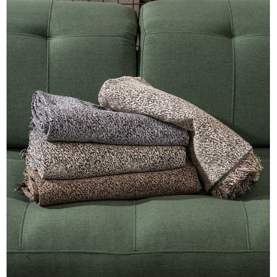 Ριχτάρι Πολυθρόνας Whisper Ani Beige-Black Chinille Cokitex (180x180) 1Τεμ