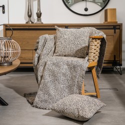 Ριχτάρι Τριθέσιου Whisper Ani Beige-Black Chinille Cokitex (180x300) 1Τεμ