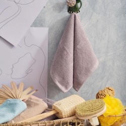Πετσέτα Προσώπου Serene Pop Corn Grey Jacquard Cotton Cokitex (50x100) 1Τεμ