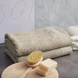 Πετσέτα Μπάνιου Serene Sienna Dusty Green Jacquard Cotton Cokitex (80x150) 1Τεμ