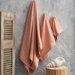 Πετσέτα Μπάνιου Serene Sienna Powder Jacquard Cotton Cokitex (80x150) 1Τεμ