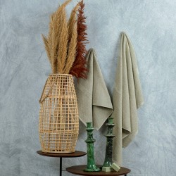 Πετσέτα Προσώπου Serene Pop Corn Dusty Green Jacquard Cotton Cokitex (50x100) 1Τεμ