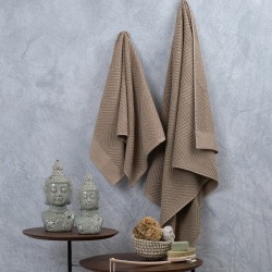 Πετσέτα Προσώπου Serene Venice Greige Jacquard Cotton Cokitex (50x100) 1Τεμ