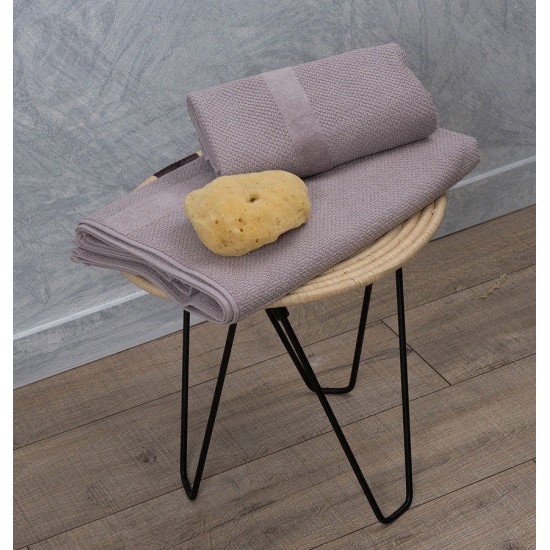 Πετσέτα Προσώπου Serene Pop Corn Grey Jacquard Cotton Cokitex (50x100) 1Τεμ