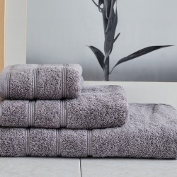 Πετσέτα Προσώπου Lovable Grey Cotton Cokitex (50x100) 1Τεμ