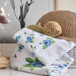 Πετσέτα Προσώπου MK Rose Blue Cotton Cokitex (50x90) 1Τεμ