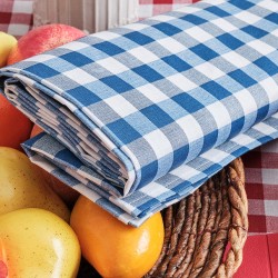 Τραπεζομάντηλο Multi Line Checkred Blue Cokitex (140x180) 1Τεμ