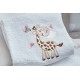 Πετσέτες Βρεφικές Με Κέντημα White Σετ Baby Girraffe Pink Cotton Cokitex 2Τεμ