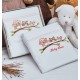 Σεντόνια Βρεφικά Με Κέντημα Κούνιας Σετ Baby Owl Apricot Cotton Cokitex (120x160) 3Τεμ