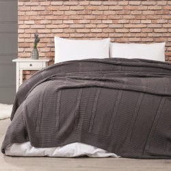Κουβέρτα Πλεκτή Υπέρδιπλη Edenhill Anthracite Cokitex (220x240) 1Τεμ