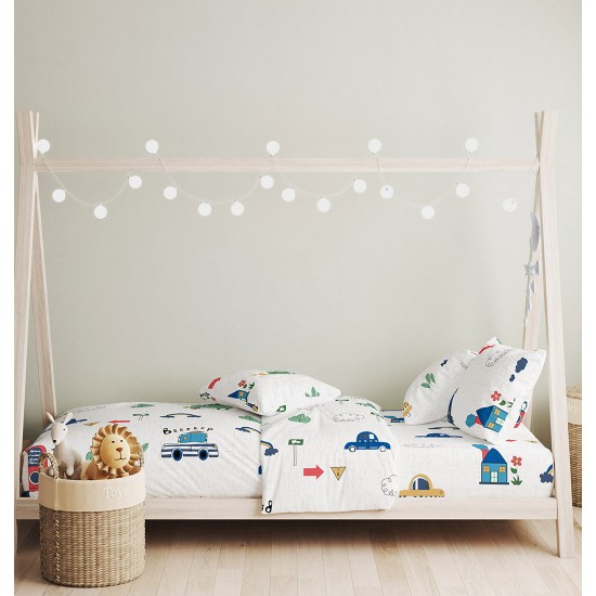 Σεντόνια Παιδικά Μονά Σετ Little Star Motion Cotton Cokitex (160x240) 3Τεμ