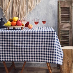 Τραπεζομάντηλο Multi Line Checkred Blue Cokitex (140x180) 1Τεμ