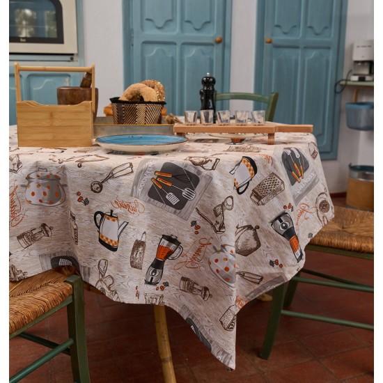 Τραπεζομάντηλο Multi Line Cook Apricot Cokitex (140x180) 1Τεμ