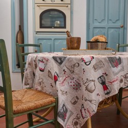 Τραπεζομάντηλο Multi Line Cook Red Cokitex (140x140) 1Τεμ