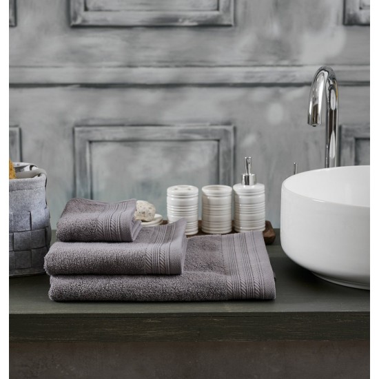 Πετσέτα Χεριών Bath Towels Series Grey Cotton Cokitex (30x50) 1Τεμ