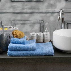 Πετσέτα Προσώπου Bath Towels Series Sky Blue Cotton Cokitex (50x90) 1Τεμ
