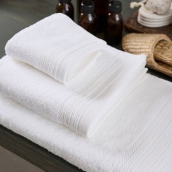 Πετσέτα Προσώπου Bath Towels Series White Cotton Cokitex (50x90) 1Τεμ