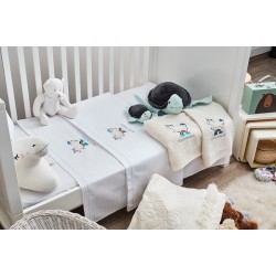 Σεντόνια Βρεφικά Με Κέντημα Κούνιας Σετ Baby Unicorn Blue Cotton Cokitex (120x160) 3Τεμ Σεντόνια Βρεφικά Με Κέντημα Κούνιας Σετ Baby Unicorn Blue Cotton Cokitex (120x160) 3Τεμ