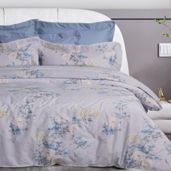 Πάπλωμα Υπέρδιπλο Prestige 1710 Grey-Lilac Satin Cotton Das Home (220x240) 1Τεμ