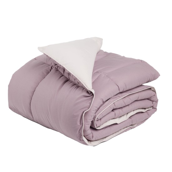 Πάπλωμα Μονό Happy 9691 Beige - Purple Micro Das Home (160x240) 1Τεμ