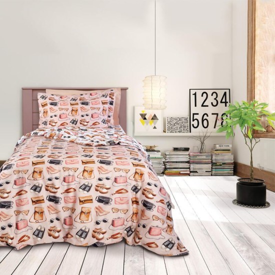 Κουβερλί Παιδικό Μονό Kids 4706 Nude Cotton Das Home (160x240) 1Τεμ