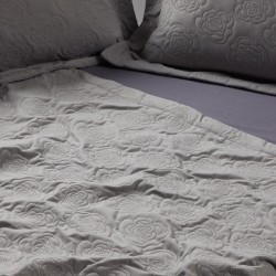 Κουβερλί King Size Happy 0287 Grey Microvelvet Das Home (240x250) 1Τεμ