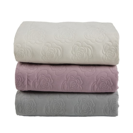 Κουβερλί King Size Happy 0288 White Microvelvet Das Home (240x250) 1Τεμ