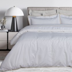 Παπλωματοθήκη King Σετ Prestige 1708 White 210TC Satin Cotton Das Home (240x260) 3Τεμ