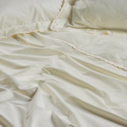 Παπλωματοθήκη King Σετ Prestige 1709 Ecru 210TC Satin Cotton Das Home (240x260) 3Τεμ