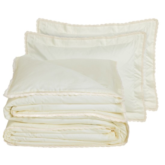 Παπλωματοθήκη King Σετ Prestige 1709 Ecru 210TC Satin Cotton Das Home (240x260) 3Τεμ