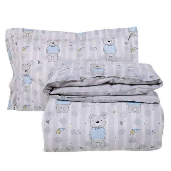 Παπλωματοθήκη Παιδική Μονή Σετ Kids Line Prints 4767 Cotton Das Home (160x240) 2Τεμ