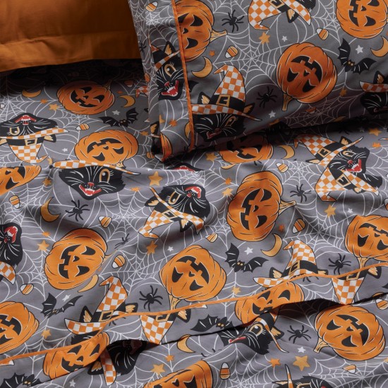 Παπλωματοθήκη Παιδική Μονή Σετ Kids 4968 Grey-Orange Das Home (160x240) 2Τεμ