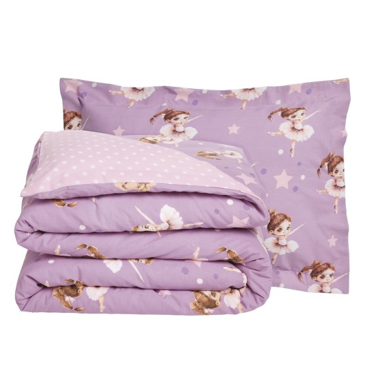 Παπλωματοθήκη Παιδική Μονή Σετ Kids 4972 Pink-Purple Cotton Das Home (160x240) 2Τεμ