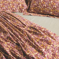 Παπλωματοθήκη Υπέρδιπλη Σετ Happy 9683 Bordeaux-Green Cotton Das Home (220x240) 3Τεμ