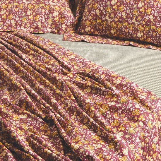 Παπλωματοθήκη Υπέρδιπλη Σετ Happy 9683 Bordeaux-Green Cotton Das Home (220x240) 3Τεμ