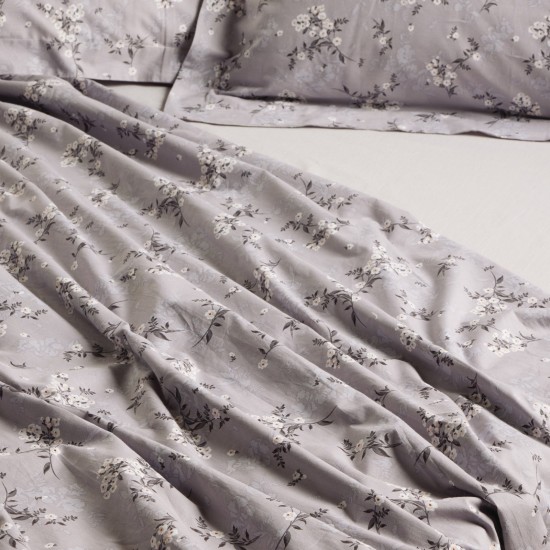 Παπλωματοθήκη Μονή Σετ Happy 9684 Grey-Taupe Cotton Das Home (160x240) 2Τεμ