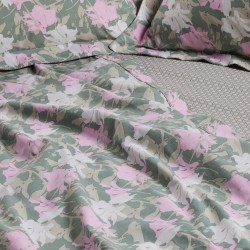 Παπλωματοθήκη Υπέρδιπλη Σετ Daily 3175 Green-Pink Cotton Das Home (220x240) 3Τεμ