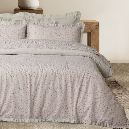 Παπλωματοθήκη Υπέρδιπλη Σετ Daily 3178 Beige Cotton Das Home (220x240) 3Τεμ