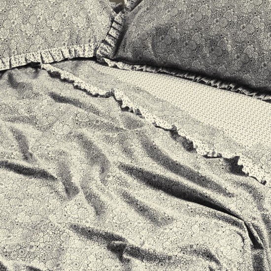 Παπλωματοθήκη Υπέρδιπλη Σετ Daily 3180 Beige-Black Cotton Das Home (220x240) 3Τεμ