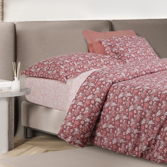 Παπλωματοθήκη Υπέρδιπλη Σετ Casual 5433 Bordeaux-Nute Das Home (220x240) 3Τεμ