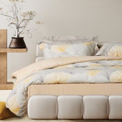 Παπλωματοθήκη Μονή Σετ Happy 9685 Grey-Ochre Cotton Das Home (160x240) 2Τεμ