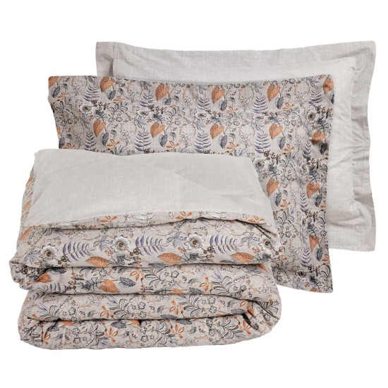 Παπλωματοθήκη Μονή Σετ Happy 9687 Beige Cotton Das Home (160x240) 2Τεμ